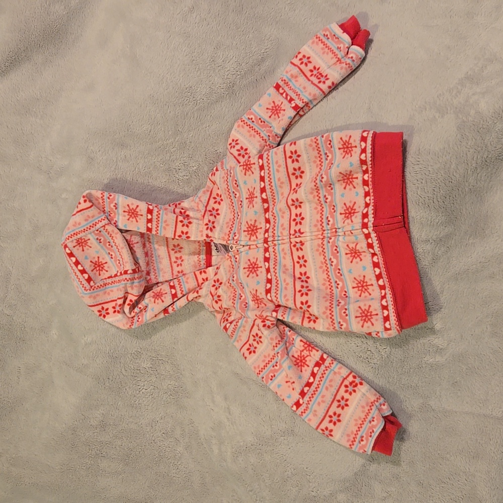 Carter's Child of Mine Pink Argyll Fleece Jacket